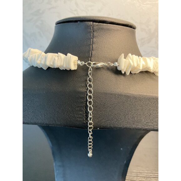 White Chipped Puka Shell Unisex Sea Necklace - Picture 3 of 4